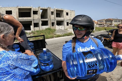 Delivering Water on ATVs
